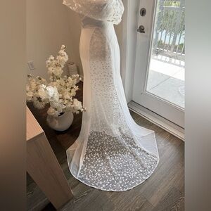 Wedding white Strapless Dress Dress  size M